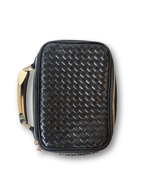 HOLIDAY 2025 - Black Woven Makeup Organizer