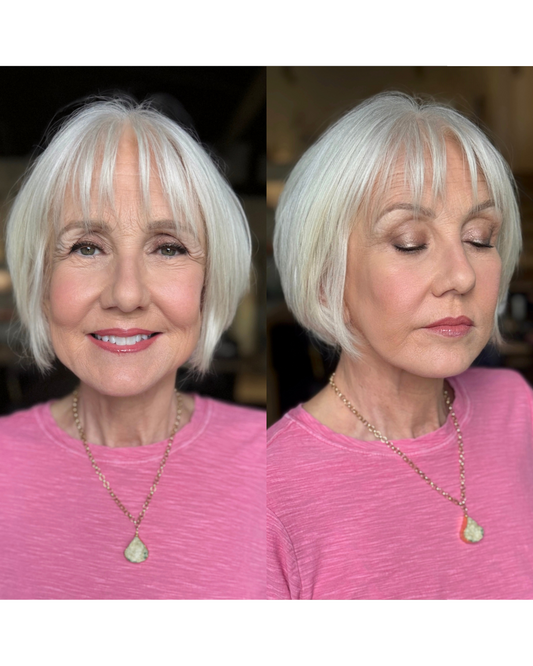 SHOP BY EYE - Gray Hair + Green Eyes