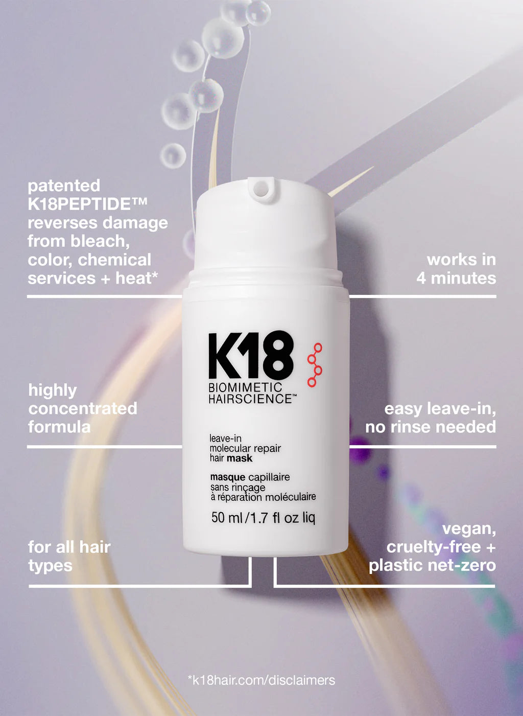 K18 - Leave In Molecular Repair Hair Mask 0.05oz – Jentry Kelley K18 - Leave In Molecular Repair Hair Mask 0.05oz – Jentry Kelley